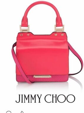 Jimmy Choo Hot Pink Leather Top-Handle Crossbody